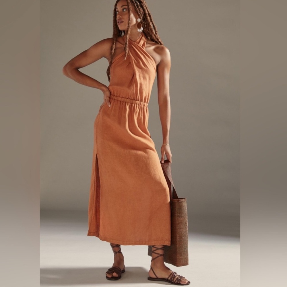 Anthropologie Terracotta Maxi Dress